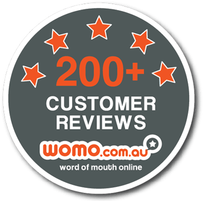 200+ Customer Reviews - Word Of Mouth Milestone Badge